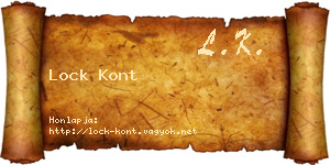 Lock Kont névjegykártya